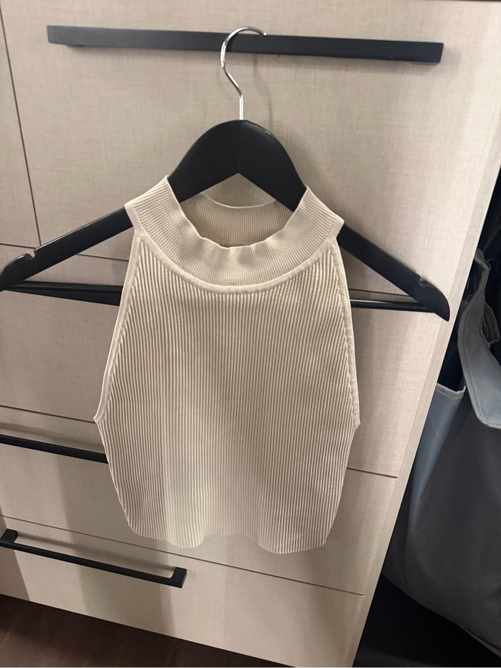 Babaton Ribbed Mock Neck Camisole - Cream